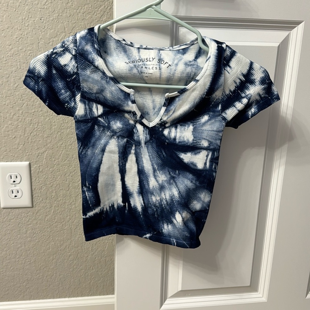 Tie dye cropped tee